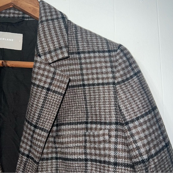 Everlane The Oversized Wool Blend Glen Plaid Preppy Academia Blazer Size 4 - Picture 8 of 14